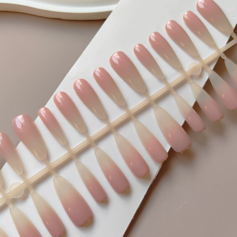 Artificial Nude Fingernails in the Elegant Ombre Look Bowlift