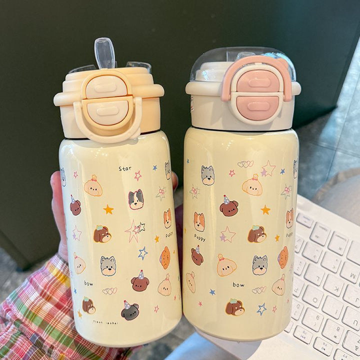 Ladies funny drinking bottle with secure closure system Bowlift