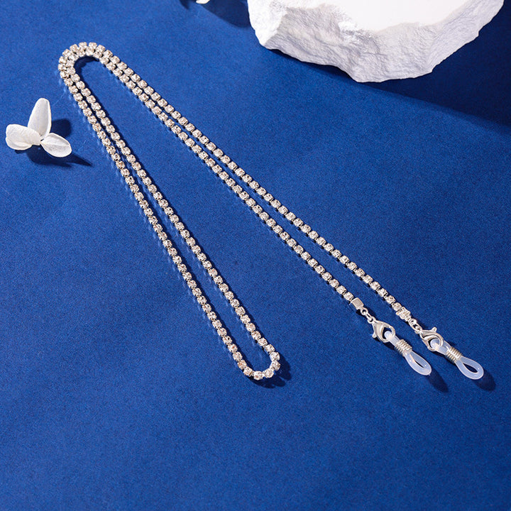 Rhinestone Eyewear Retainer Chain Bowlift