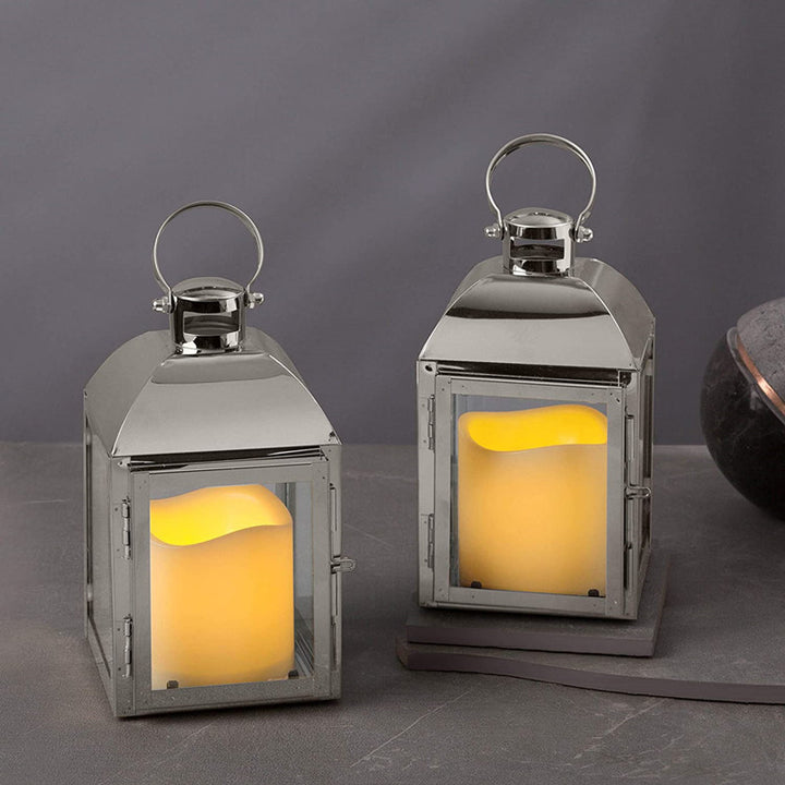 Decorative Stainless Steel Lantern Candle Holder Bowlift