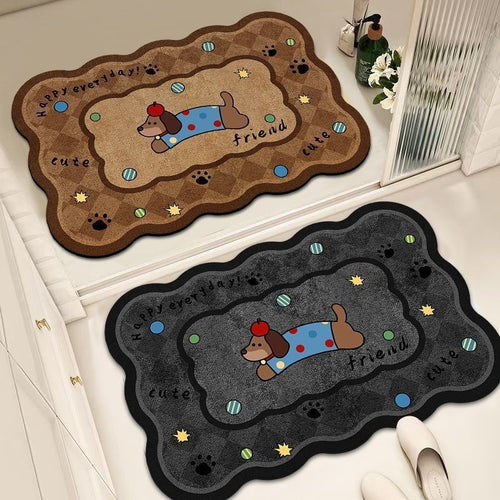 Playful Cat-Themed Bath Mat Bowlift