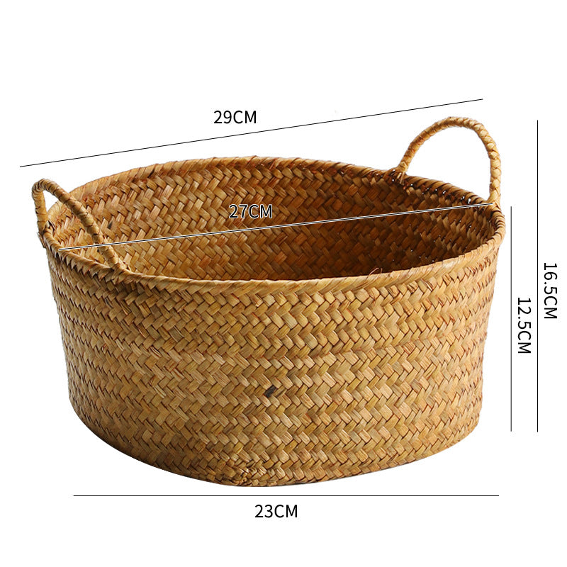Spacious Woven Storage Basket with Ergonomic Handles Bowlift