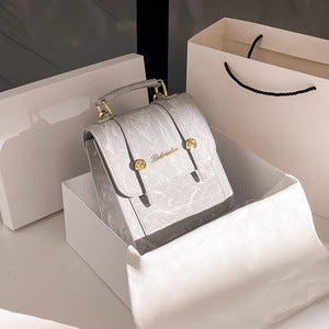 Vintage-Inspired Structured Mini Backpack Bowlift