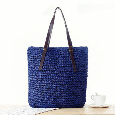 Handbag Made From Handcrafted Natural Material with Strong Leather Handles Bowlift