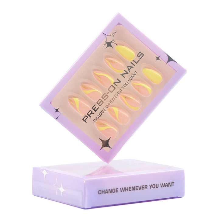 Artificial Press-On Nails with glamorous designs Bowlift