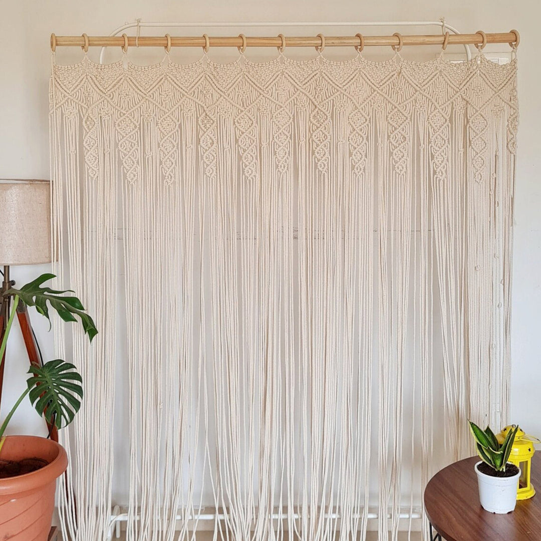 Macrame Room Divider Curtain Bowlift
