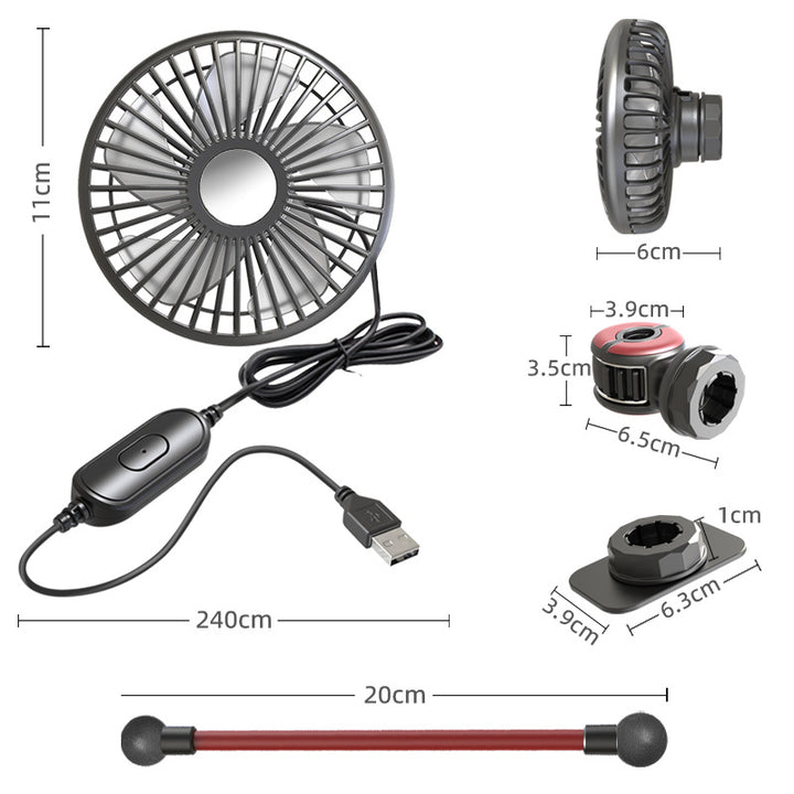 Unisex Portable Desktop USB Fan with Adjustable Speed and Compact Design Bowlift