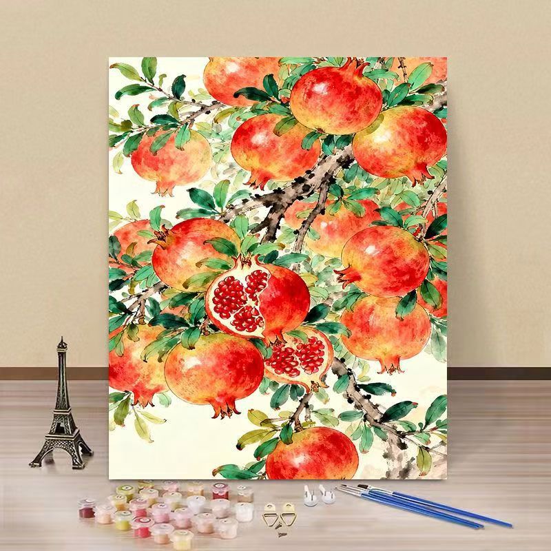 Artistic Pomegranate DIY Paint by Numbers Kit Bowlift