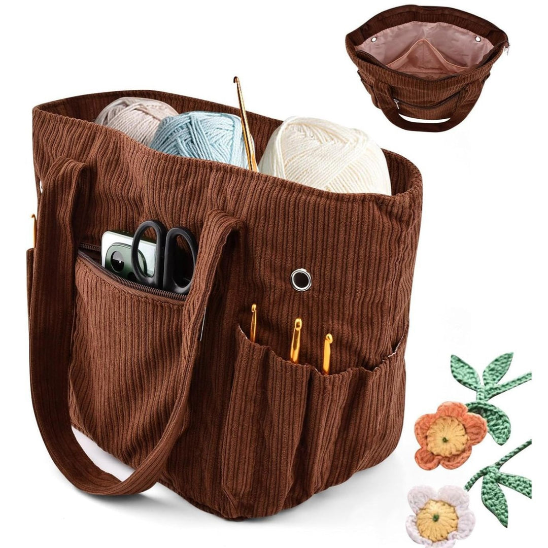 Functional storage bag with multiple outer pockets Bowlift