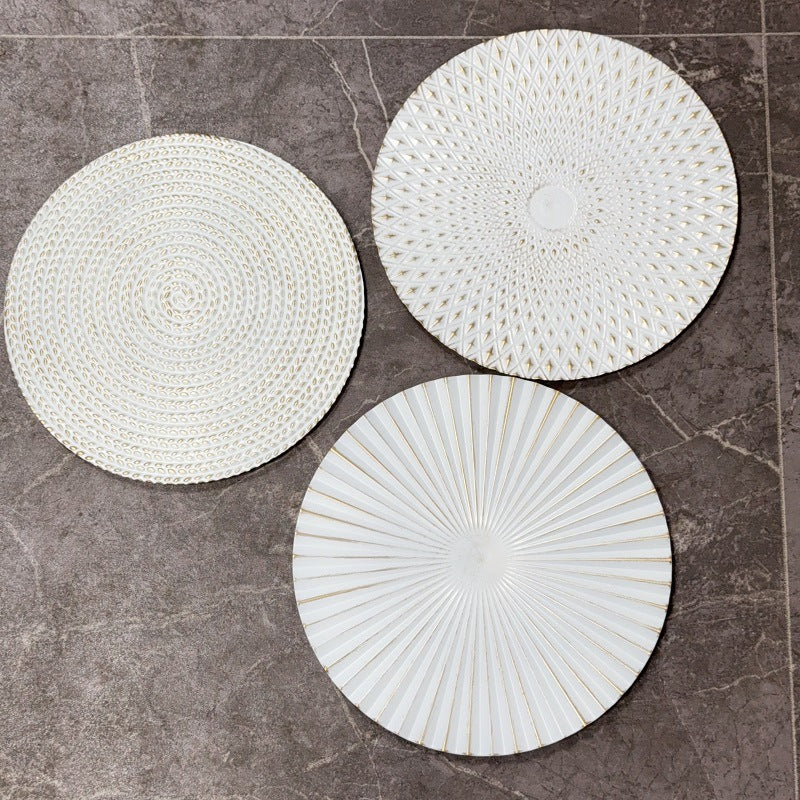 Decorative Embossed Placemats Set Bowlift