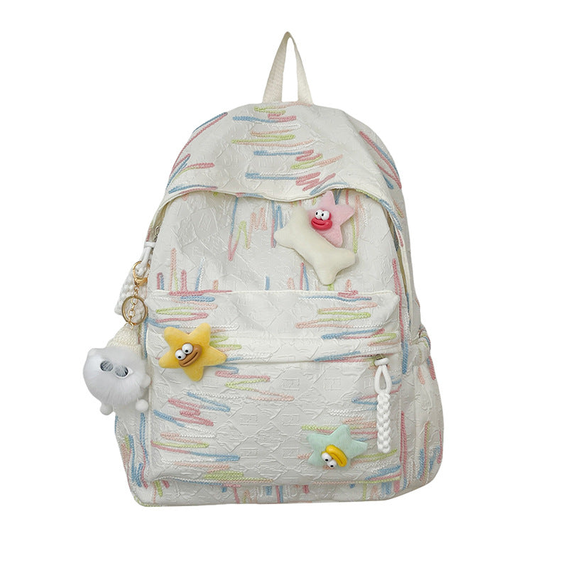 Fun-Themed Plush Backpack Bowlift
