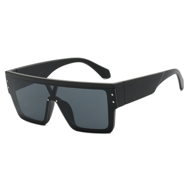 Women futuristic oversized sunglasses with clear lenses Bowlift