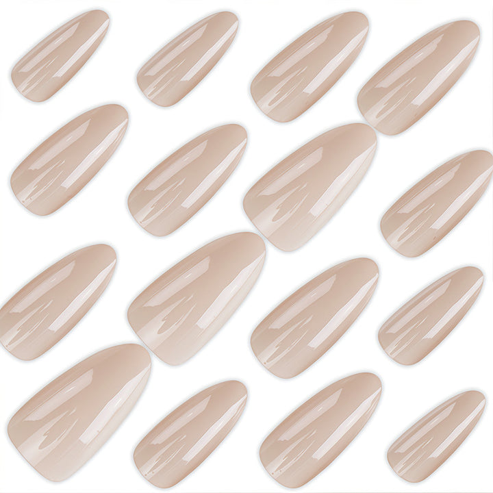 Premium Glossy Almond-Shaped Press-On Nails Bowlift