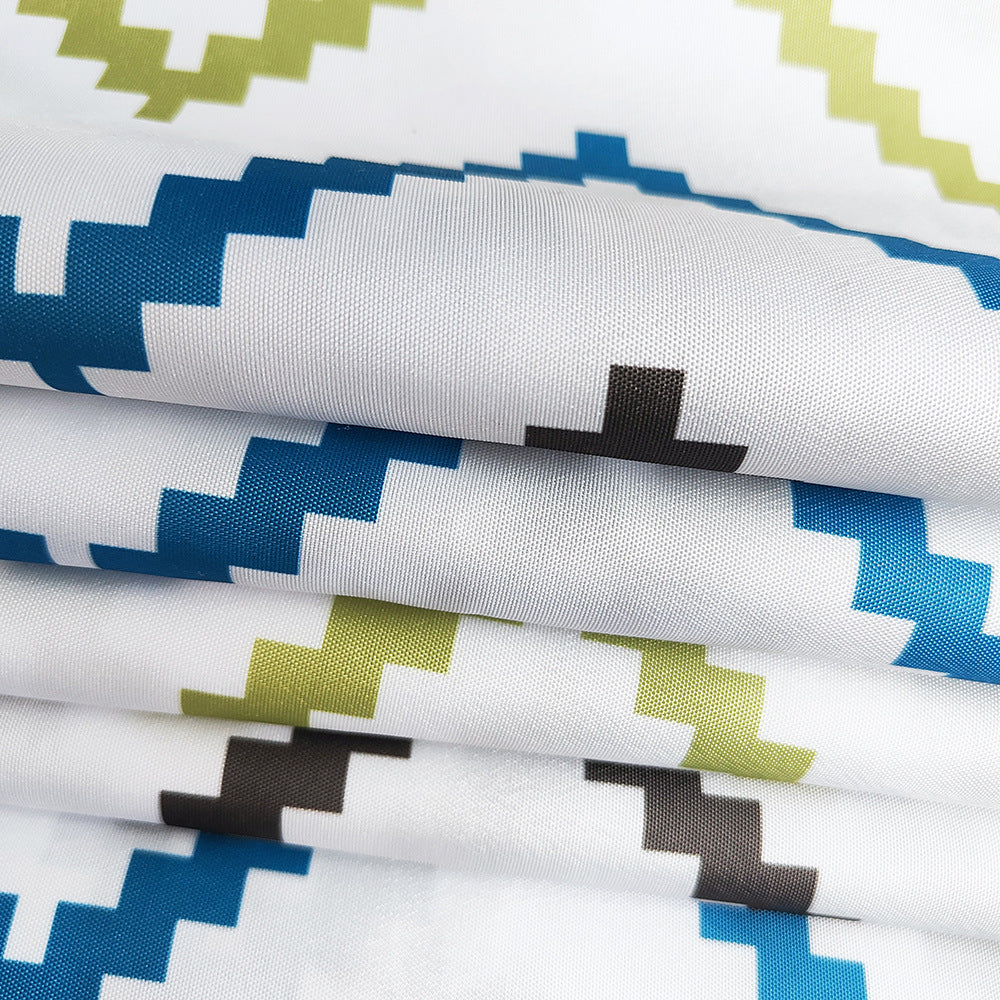 Geometric Zigzag Print Shower Curtain Bowlift