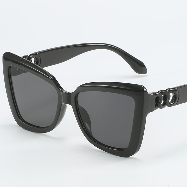 Ladies modern cat-eye sunglasses with clear frame and UV protection Bowlift