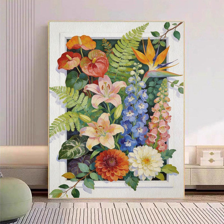 Floral Botanical Canvas Art Print Bowlift