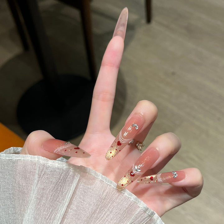 Artistic Holiday-Themed Press-On Nail Art Bowlift