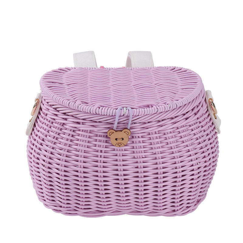 Cute Animal-Themed Woven Storage Basket Bowlift