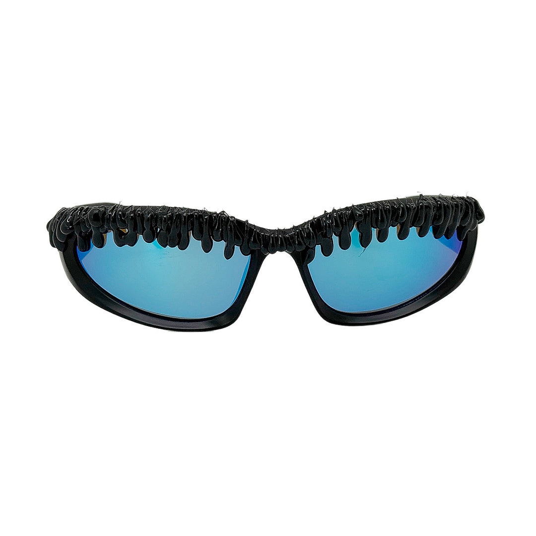 Women futuristic sport sunglasses with unique wave frame Bowlift
