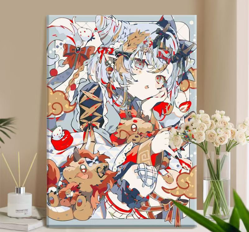 Whimsical Anime-Themed Canvas Art Print Bowlift