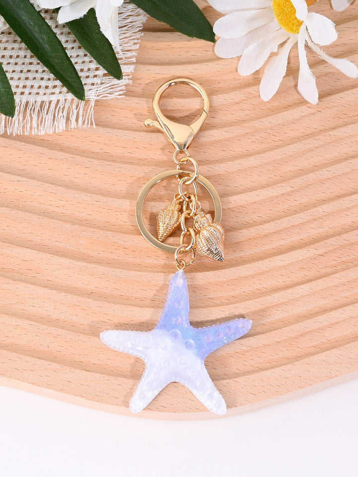 Keychain with Maritime Star Motif Bowlift