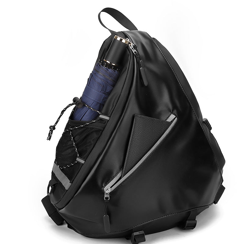 Unique Triangular Design Sling Backpack Bowlift