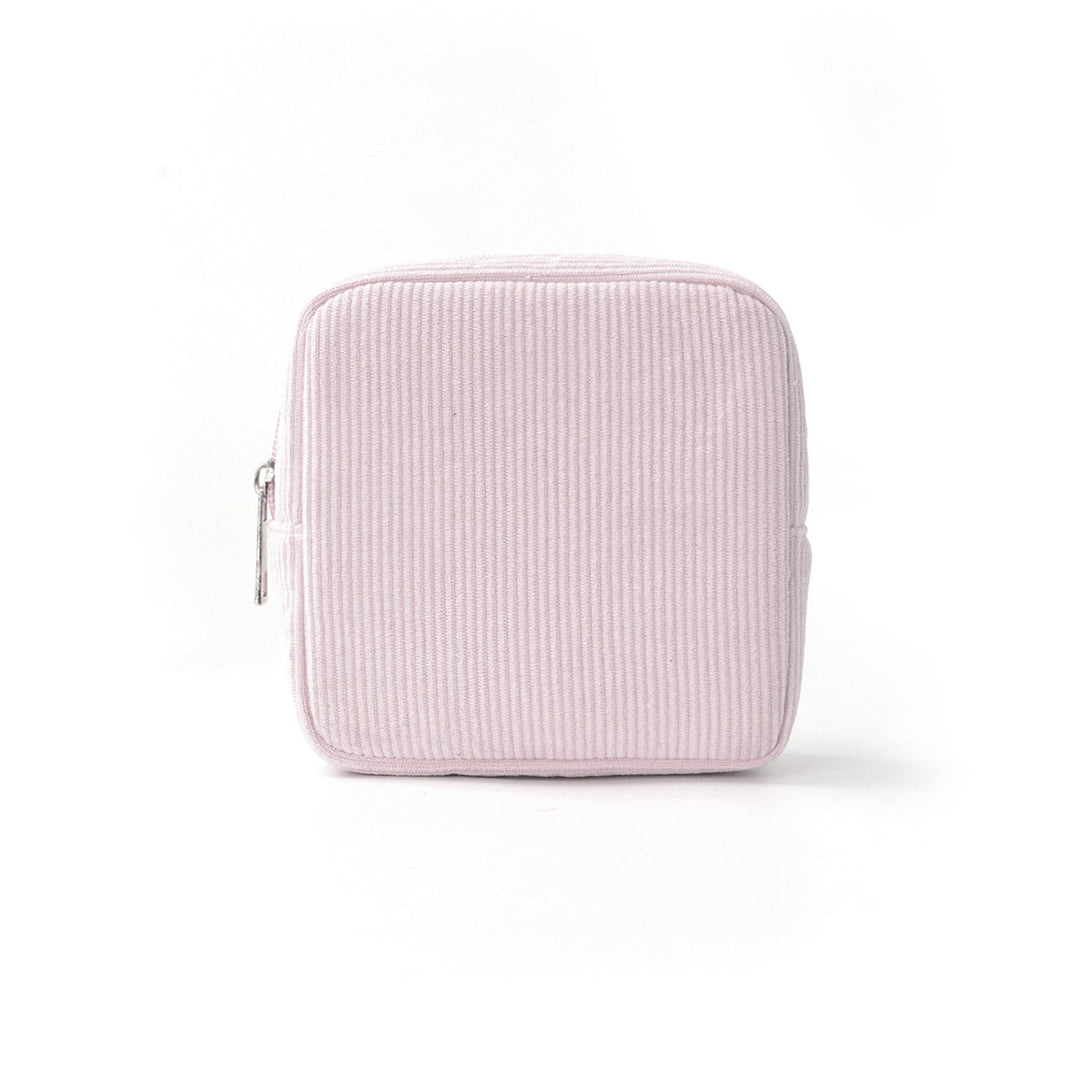 Cosmetic storage bag with structured surface Bowlift