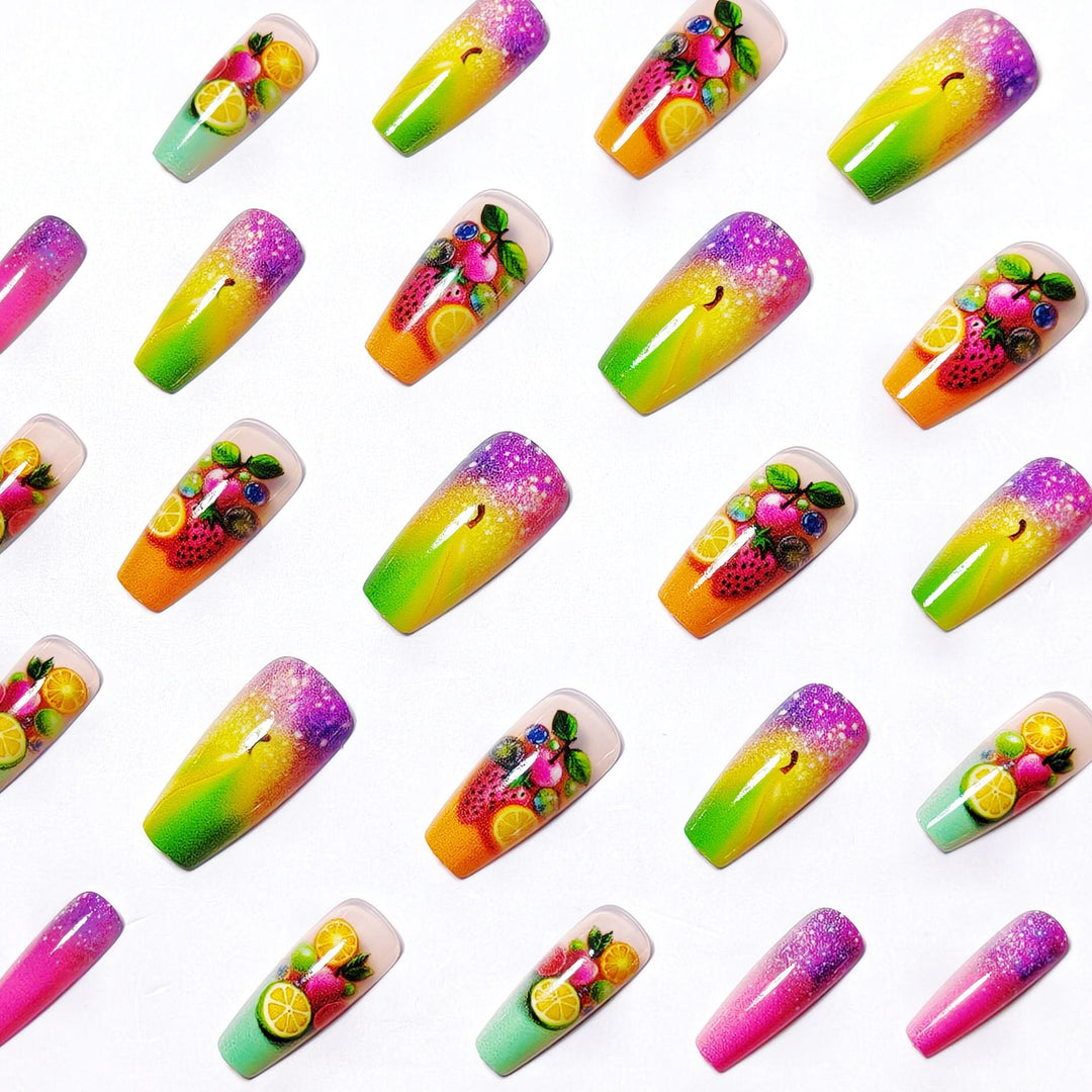 Fruit-Themed 3D Nail Art Bowlift