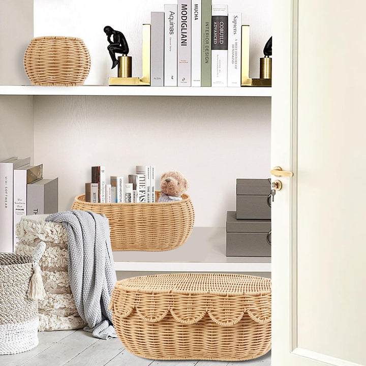 Ornate decoration basket made from natural materials Bowlift