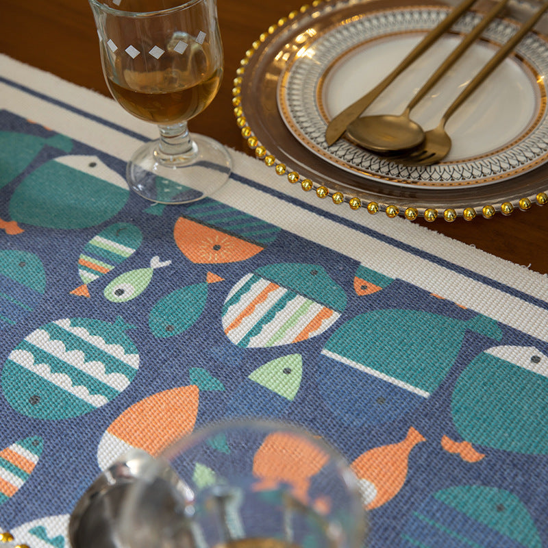 Fish Patterned Table Runner