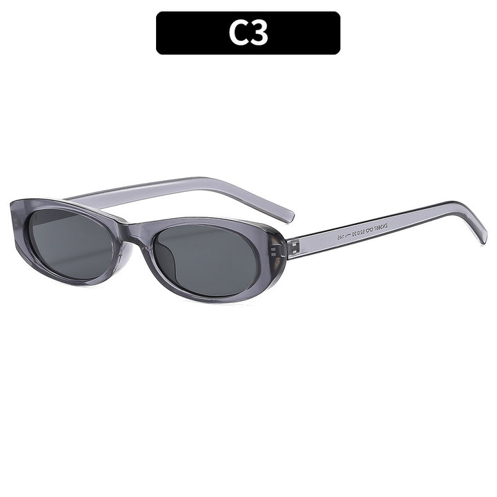 Fashionable Vintage-Inspired Oval Sunglasses