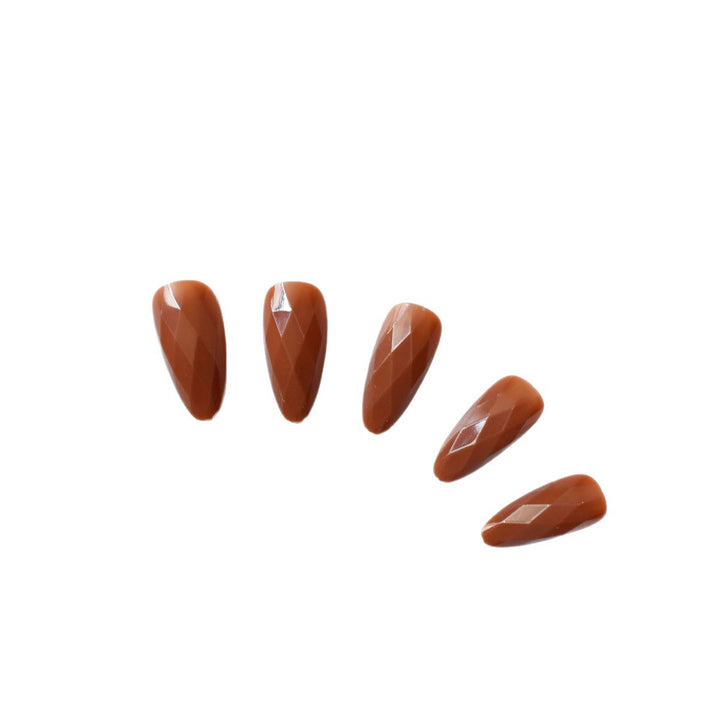 Premium Glossy Diamond-Shaped Press-On Nails Bowlift