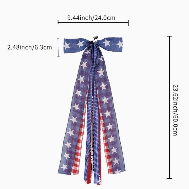 Women's Nan Hair Ruffle Bow with Long Ribbon Straps and Clip Closure Bowlift