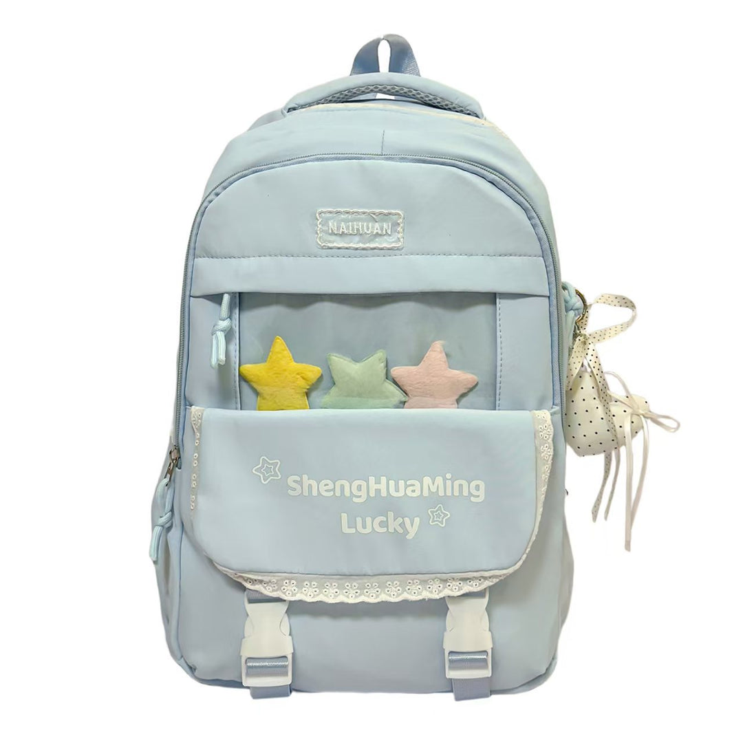Playful Star-Embellished Backpack Bowlift
