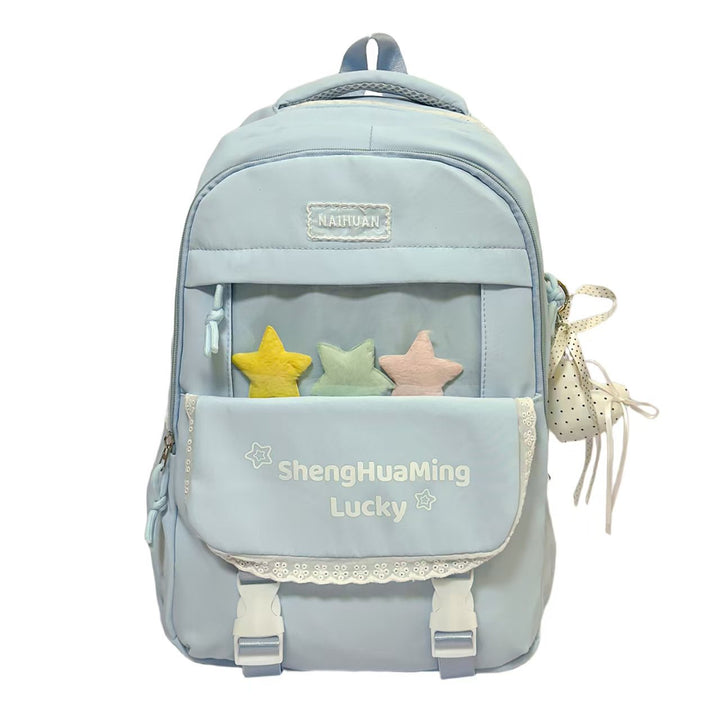 Playful Star-Embellished Backpack Bowlift
