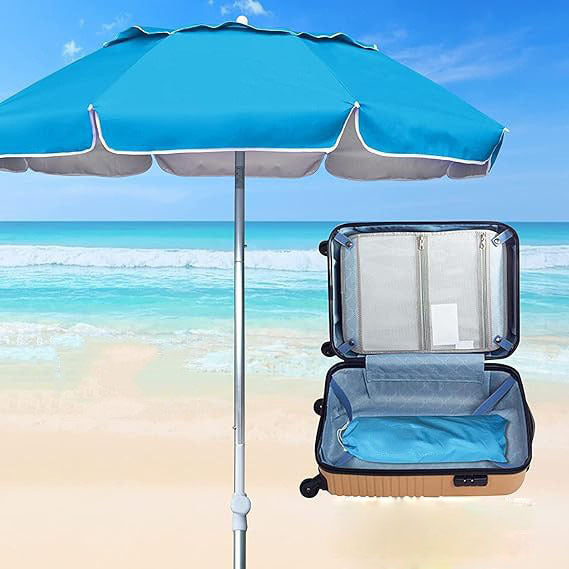 Ladies foldable sunshade with stable ground anchoring Bowlift