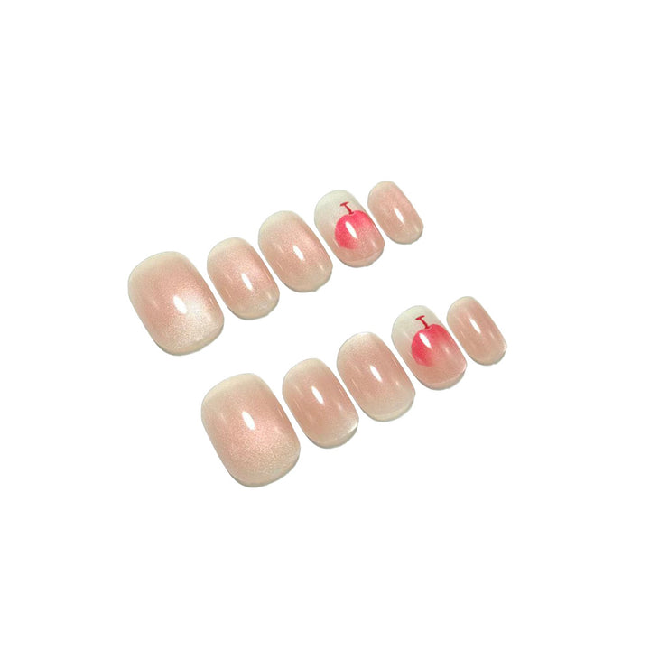 Artificial nails with delicate gradient and creative design Bowlift