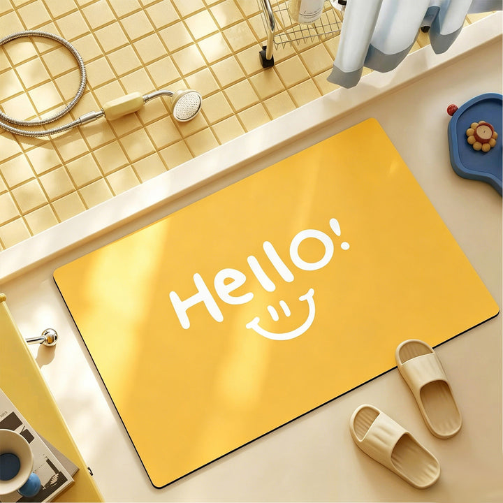 Playful Cartoon-Themed Bathroom Rug Bowlift