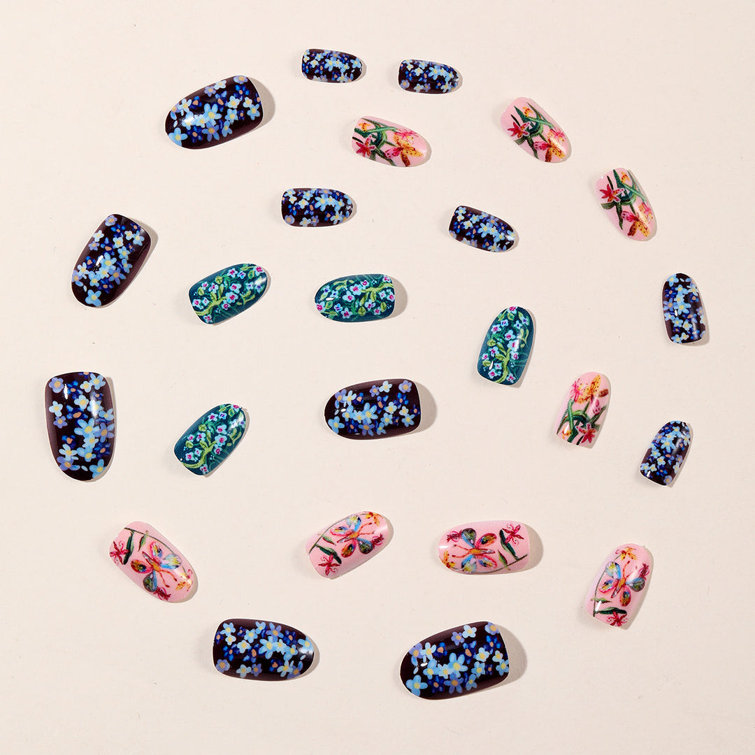 Vibrant Floral Nail Art Design Bowlift