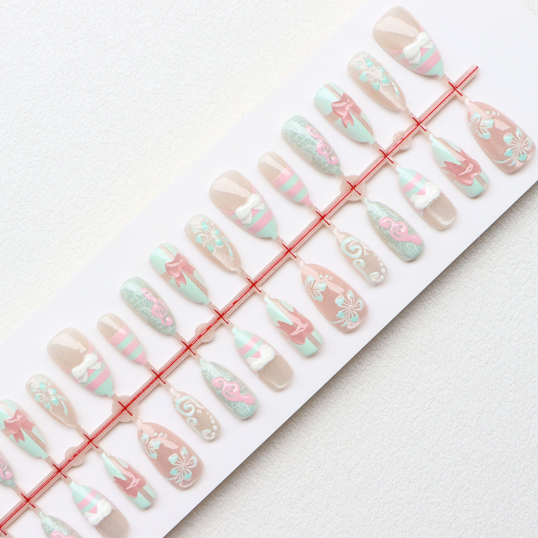 Themed Press-On Nail Art Set Bowlift