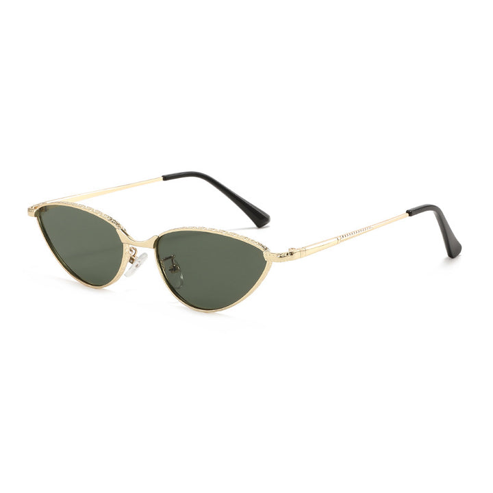 Ladies Cat-Eye Sunglasses with Rhinestone-Embellished Frame and Protective Lenses Bowlift