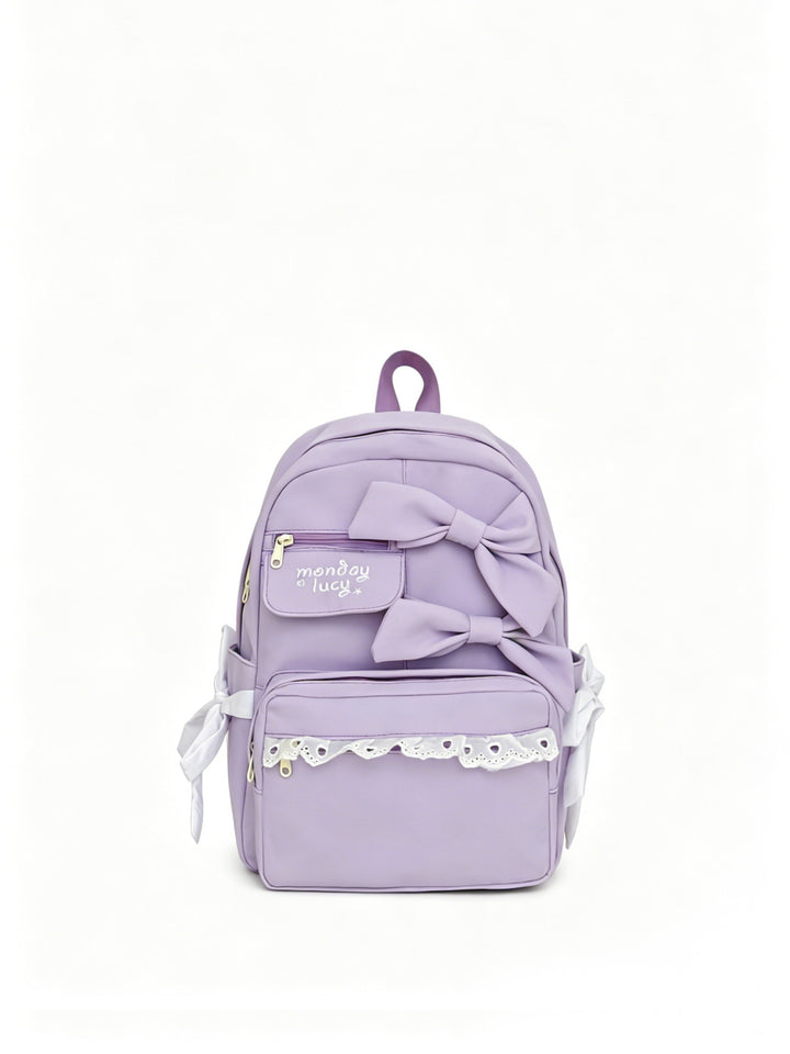 Cute Bow-Accent School Backpack Bowlift
