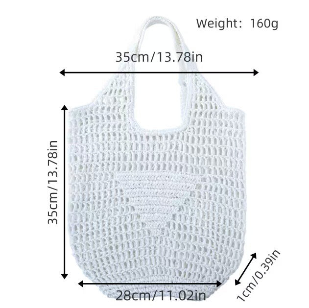 Hand-knotted net tote bag Bowlift