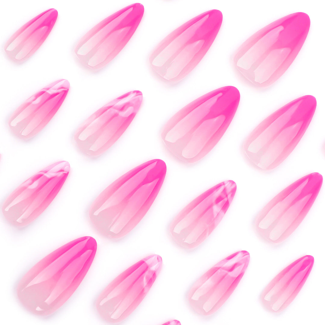 Artistic acrylic nails with elegant ombre design Bowlift