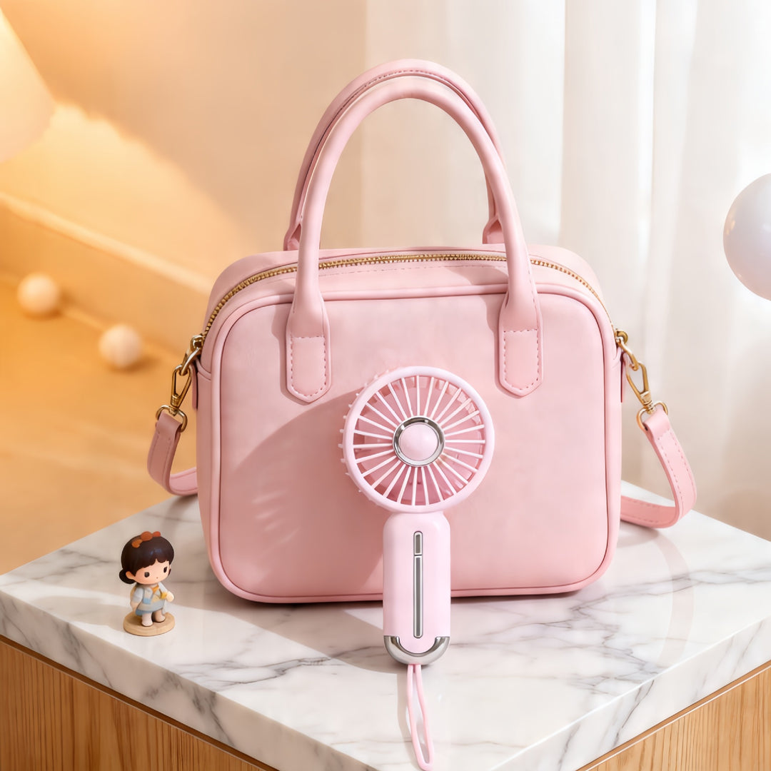 Women Portable Hand Fan with USB Charging Function and Flexible Design Bowlift
