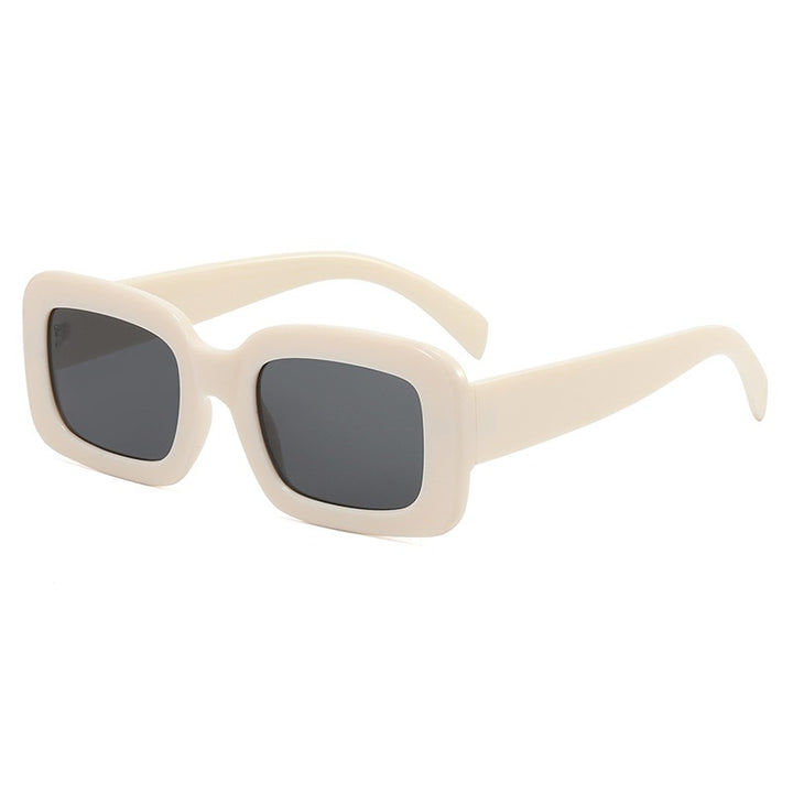Retro Chunky Rectangular Acetate Sunglasses with Polarized Full UV Protection Bowlift