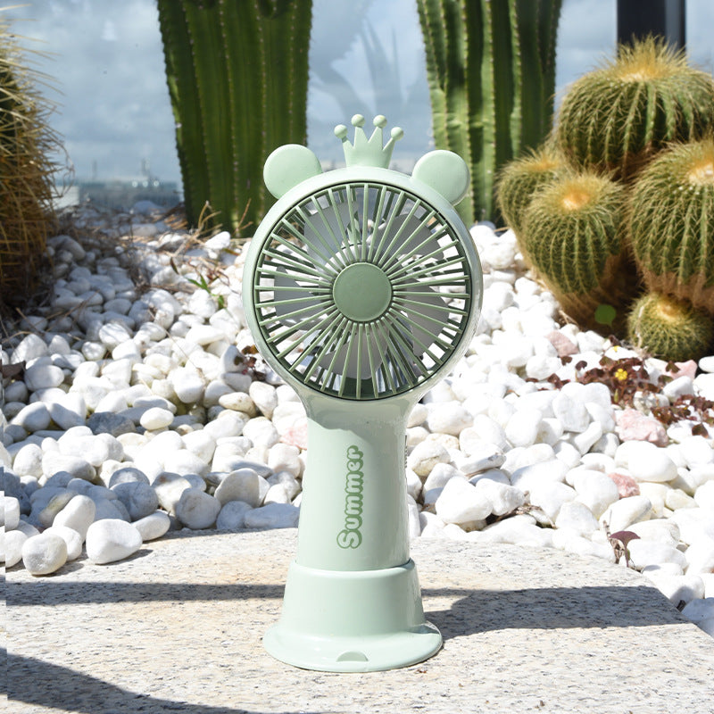 Portable Deer-Themed Handheld Cooling Fan Bowlift