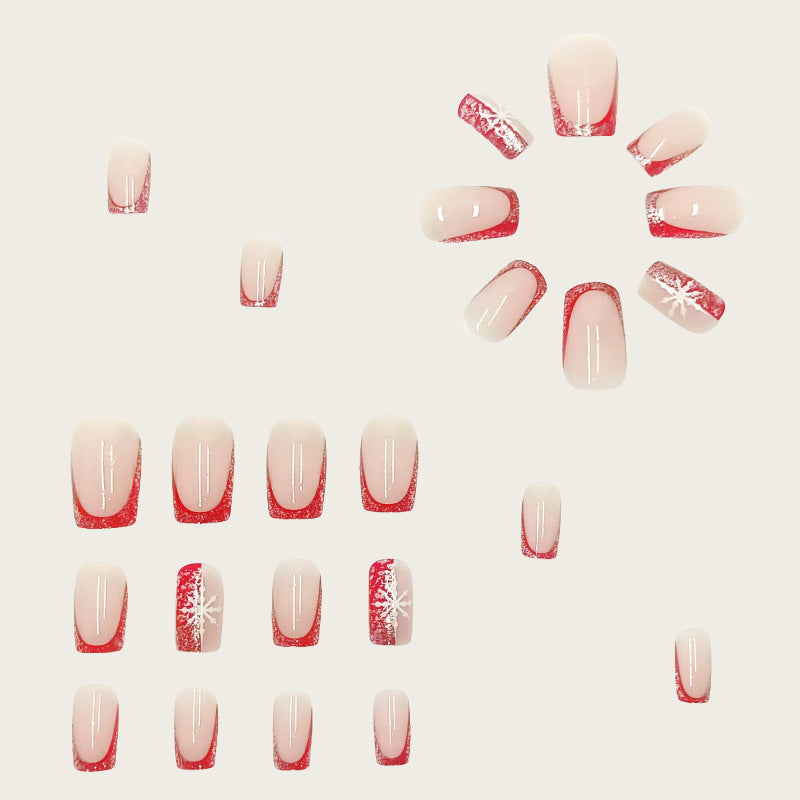 Elegant artificial nails with festive glitter accent Bowlift