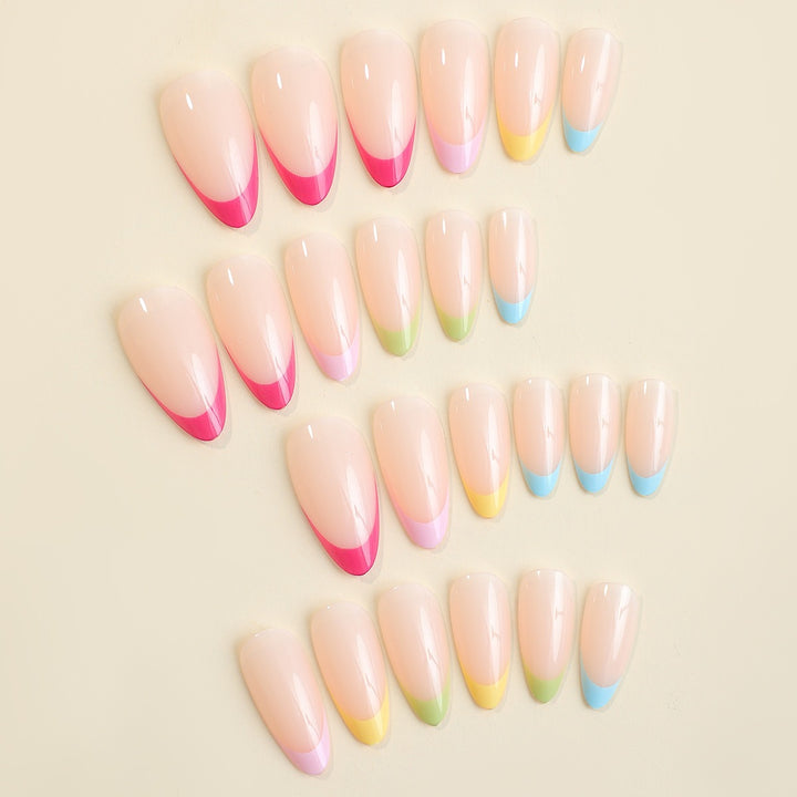 Acrylic nail set with stylish gradient and elegant tips Bowlift