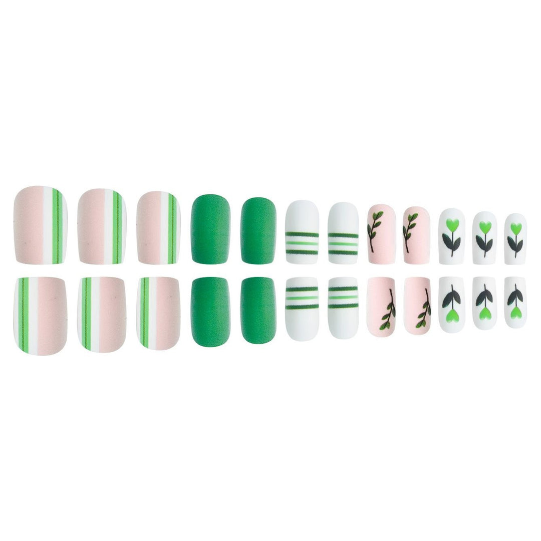 Artistic Botanical Press-On Nail Art Set Bowlift